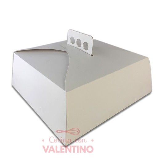 Caja Estuche Torta Blanco 27x27x10