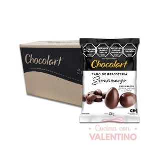 Baño de Moldeo Chocolart Semiamargo - 500 Grs - Pack 8 Un.