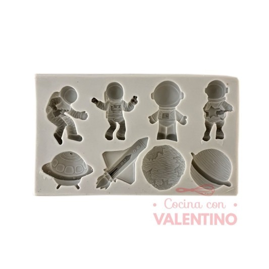 Molde Flexible Astronautas x8
