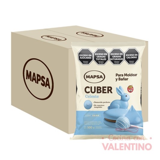 Baño de Moldeo Mapsacuber Celeste - 500 Grs - Pack 6 Un.