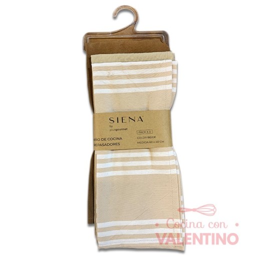 Set Repasador Algodon 60x40 - 3 Un