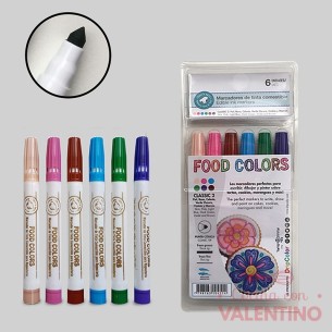 Marcador Comestible Food Color Color Surtido 2 - 6 Un