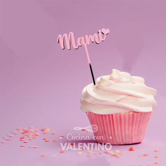 Cake Topper Plaqui Mini Mami  - Pack 8 un