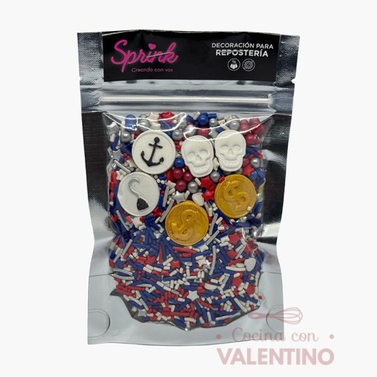 Mix Sprinkles + Forma Piratas - 100 Grs