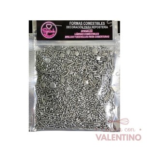 Mix Sprinkles Color Plata - 50 Grs