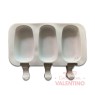Molde Silicona Paleta Helado Lisa x3