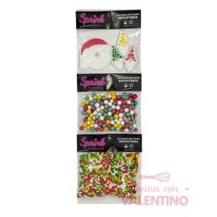 Blister Perlas + Brillos + Sprinkles Navidad