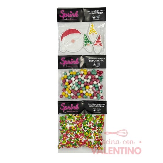 Blister Perlas + Brillos + Sprinkles Navidad