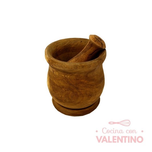 Mortero Madera con Masa (medida Chico)