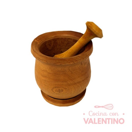 Mortero Madera con Masa (medida Grande)