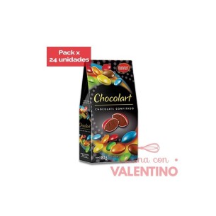 Lenteja de Chocolate Multicolor Chocolart - 80 Grs - Pack 24 Un.