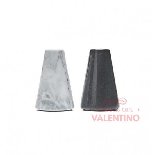 Set Salero y Pimentero Marmol