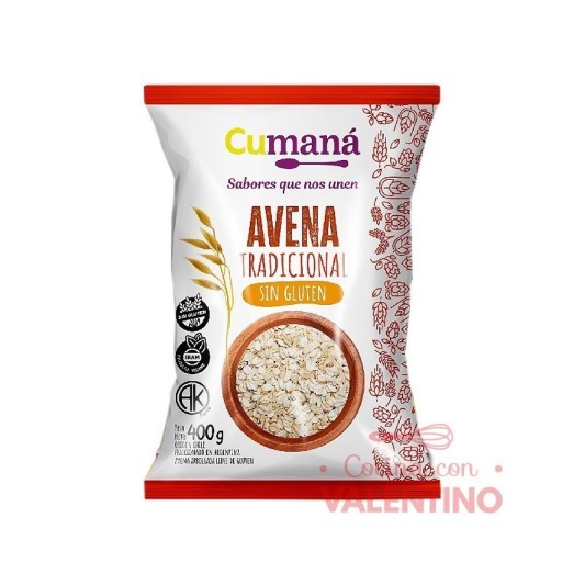 Avena Tradicional Sin Gluten Cumana - 400 Grs