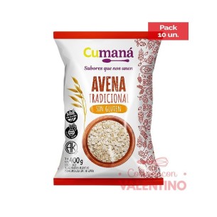 Avena Tradicional Sin Gluten Cumana - 400 Grs - Pack 10 Un