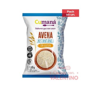 Avena Instantanea Sin Gluten Cumana - 400 Grs - Pack 10 Un