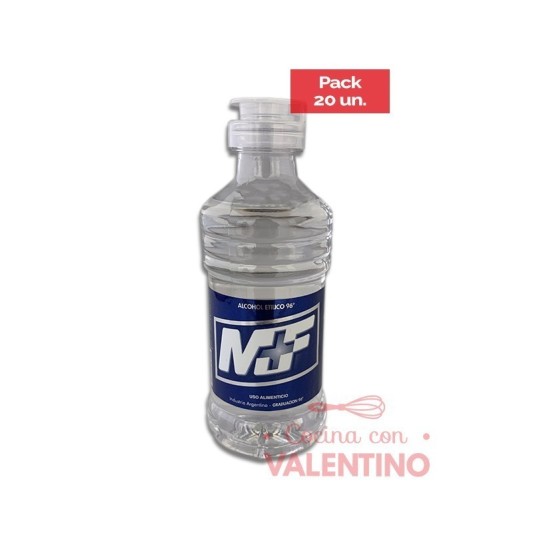 Alcohol Etilico Comestible MF - 250 Ml - Pack 20 Un