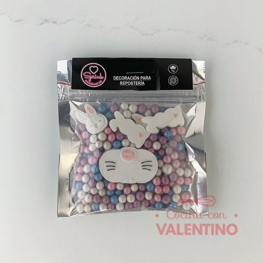 Mix Perlas y Formas Sprink Conejos de Pascua