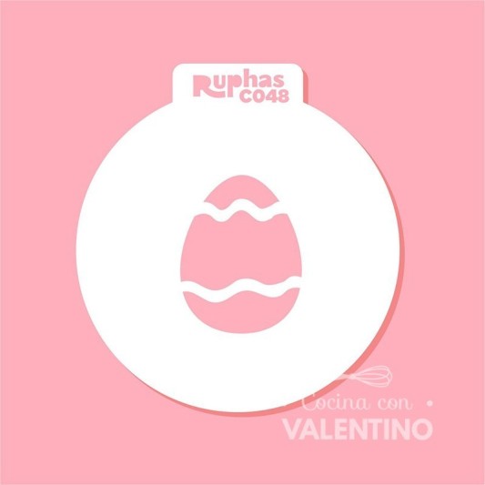 Stencil Ruphas C048 Cupcake Huevo Pascua Mod.1