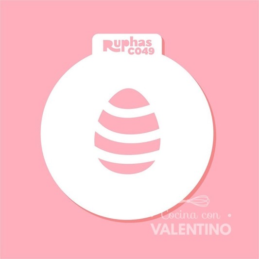 Stencil Ruphas C049 Cupcake Huevo Pascua Mod.2