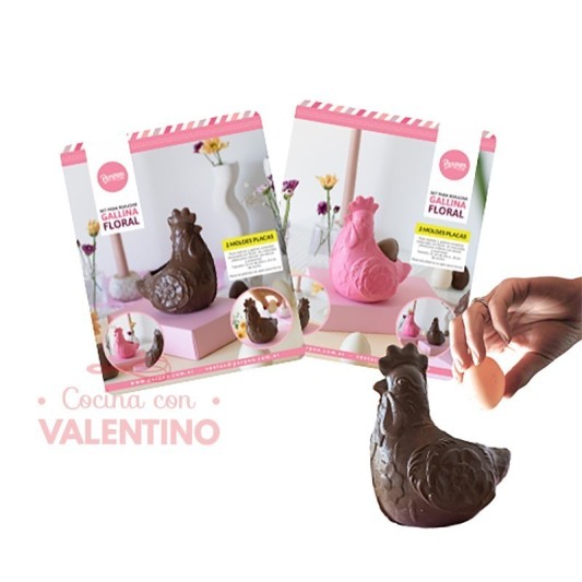 Set Placa Parpen Gallinita Floral