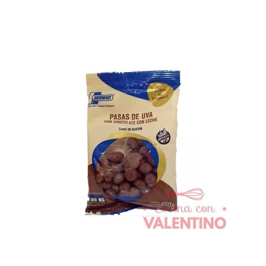 Pasas de Uva con Chocolate Argenfrut Leche - 120 Grs
