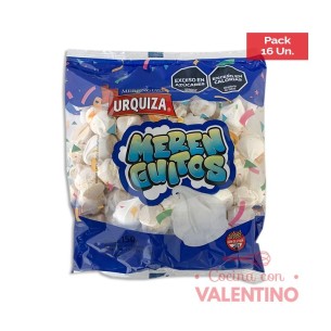 Merengue Urquiza Mediano Blanco - 150 Grs - Pack 16 Un