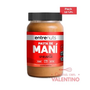Pasta de Mani Entrenuts Crocante - 370 Grs - Pack 12 Un.