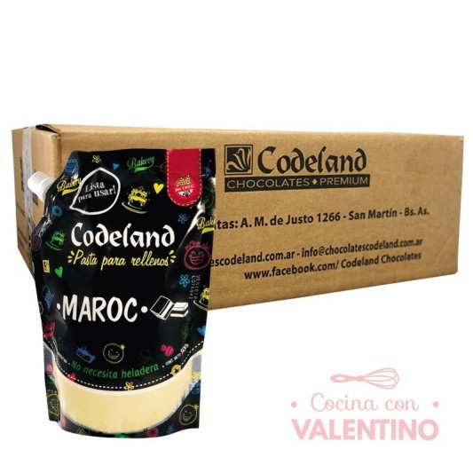 Pasta Relleno Codeland Marroc - 500 Grs - Pack 8 Un.