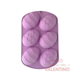 Molde Silicona Huevos Decorados - 6 Un