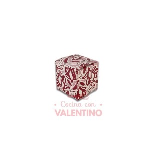 Caja Cubo Diseño San Valentin con Frase 6x6x6 cm