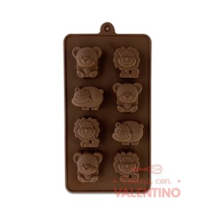 Molde Silicona Animales Selva x8