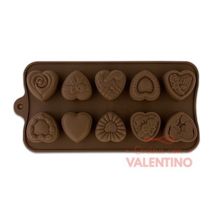 Molde Silicona Bombon Corazon Diseños Varios x10