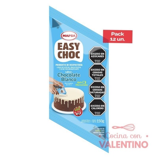 Baño de Reposteria Easy Choc Blanco - 150 Grs - Pack 12 Un