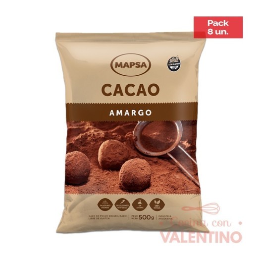 Cacao en Polvo Mapsa (sin tacc) - 500 Grs - Pack 8 Un