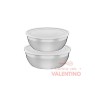 Set Bowl Acero Tramontina con Tapa - 1.6 / 2.2 Lt - 2 Un
