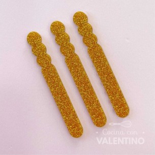 Palito Ice Pop Ruphas Espejo Dorado - 12 Un