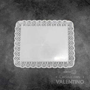 Bandeja Blonda Plastica Rectangular (medida 24x18cm)