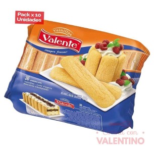 Vainillas Valente - 444 Grs - Pack 10 Un