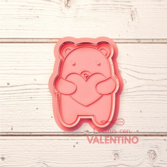 Cortante + Sello DeliPrint Oso Corazon