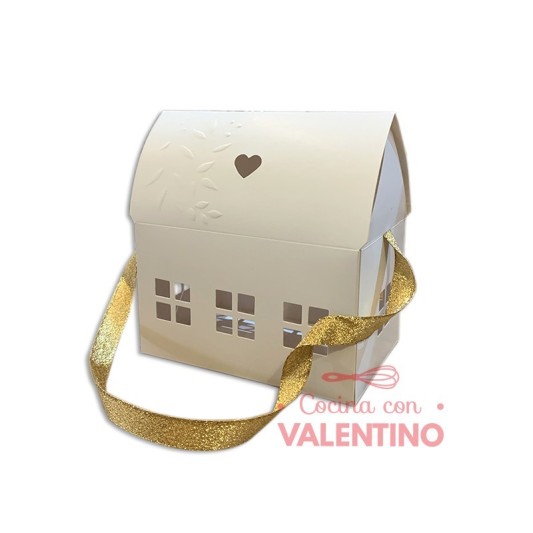 Caja Casita con Cinta  15x10x9cm