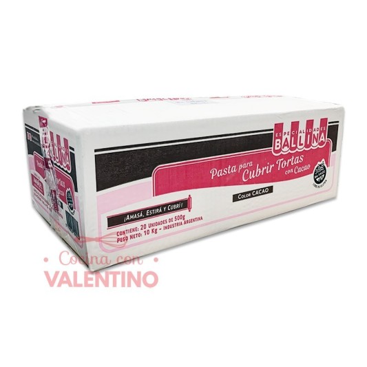 Pasta Cubretorta Ballina con Cacao - 500 Grs - Pack 20 Un.