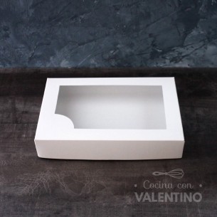 Estuche 12 Alfajores Blanco Con Visor PVC 24x16x4