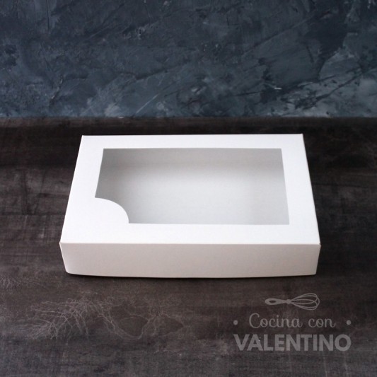 Estuche 12 Alfajores Blanco Con Visor PVC 24x16x4