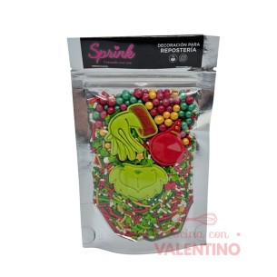 Mix Sprinkles + Forma Navidad Grinch - 100 Grs