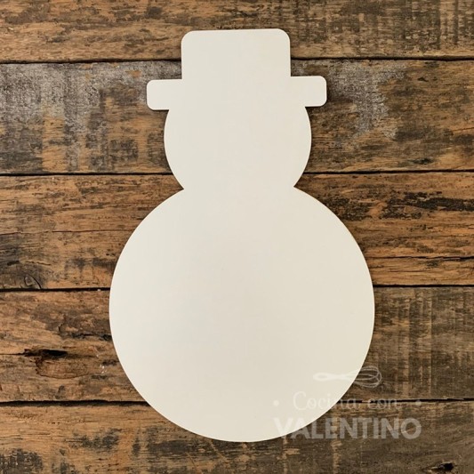 Base Fibro Plus Muñeco de Nieve Blanca 24 Cm
