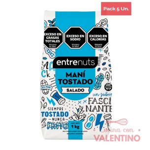 Mani Salado Entrenuts - 1 Kg.  Pack 5 Un.