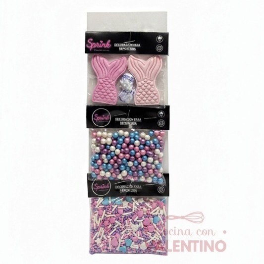 Blister Perlas + Brillos + Sprinkles Sirenas