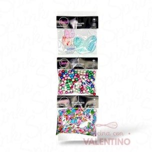 Blister Perlas + Brillos + Sprinkles Mariposas