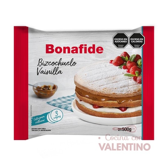 Bizcochuelo Bonafide Vainilla - 500 Grs