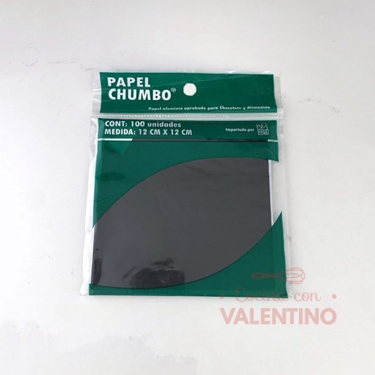 Papel Chumbo Liso - 12x12 - 100 Un